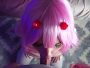 Zero Two sucks cock and gets cum on face - Sunako_Kirishiki 14/16