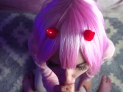 Zero Two sucks cock and gets cum on face - Sunako_Kirishiki 6/16