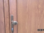 DEBT4k. Pregnant debtor has no choice but to have sex with the collector 2/16