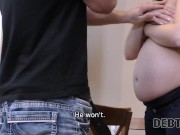 DEBT4k. Pregnant debtor has no choice but to have sex with the collector 8/16