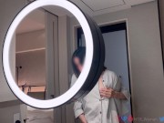 【NTR/イチャラブSEX】ホテル着いてすぐに洗面所でイかされて甘々セックス 人妻さん連続イキ　個人撮影 素人 寝取られ 乳首 女性向け 若妻 痴女 むっちり NTR おっぱい イク瞬間 パイパン H 6/16