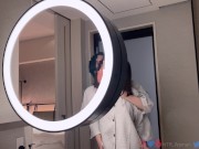 【NTR/イチャラブSEX】ホテル着いてすぐに洗面所でイかされて甘々セックス 人妻さん連続イキ　個人撮影 素人 寝取られ 乳首 女性向け 若妻 痴女 むっちり NTR おっぱい イク瞬間 パイパン H 7/16