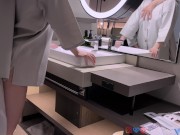 【NTR/イチャラブSEX】ホテル着いてすぐに洗面所でイかされて甘々セックス 人妻さん連続イキ　個人撮影 素人 寝取られ 乳首 女性向け 若妻 痴女 むっちり NTR おっぱい イク瞬間 パイパン H 9/16