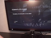 Girlfriend distracted me away from video game to suck my cock 2/16