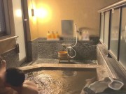 【個人撮影】初温泉旅行♡夜にお洒落な露天風呂でイチャイチャから濃厚生ハメSEX♡立ちバックで激しく突く..Japanese amateur hentai ／日本人／素人カップル／おっぱい／美少女／色白 8/16