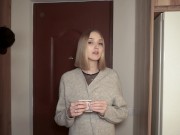 Доставщица хотела получить хорошие чаевые а получила сперму на лицо 1/16