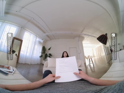 VR Bangers Professional porn model Lulu Chu fucks recruiter to get a role in new VR Porn movie