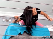 STUCK4K. Guests are about to come but man fucks girl's trimmed pussy 1/16