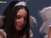 CFNM group BJ action by cosplay babes 12/16