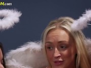 CFNM group BJ action by cosplay babes 4/16