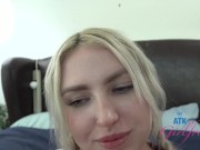 Amateur blond Britt Blair pussy licked and blowjob POV GFE 7/16