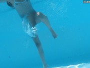 Swimming pool underwater naked babe Bonnie Dolce 10/16