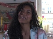 Ersties: Amateur Girl Fingers Her Hairy Pussy Outdoors 13/16