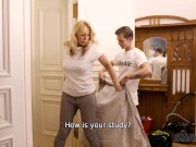 SHAME4K. Woman with juicy butt sucks studs cock before sex in bathroom 3/16