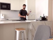 HUNT4K. Girl is caught naked so she has sex with her boyfriends guest 3/16