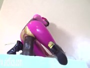 How wife slams her hole on colossal BBC dildo 5/16