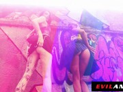 WILD Squirting and Gaping Anal Foursome 3/16