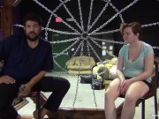 Amateur with big boobs is bound before having her pussy tormented with a toy 3/16