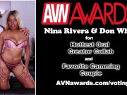 Thick ass ebony swallows cum and then gets fuck doggystyle 1/16