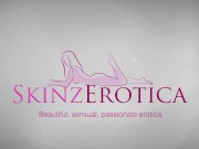 Horny brunette plays with her wet cunt with delight in her bedroom 1/16