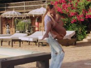 WOWGIRLS Gorgeous models Nancy A and Sonya Blaze taking care of each other's pussy outdoors 3/16