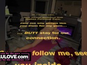 Nude babe doing naked yoga & stretching by the heat of the fireplace, barefoot feet & soles view on pink yoga mat - Lelu Love 1/16