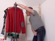 FAKEhub - Beautiful big tits Euro babe blowjob and hardcore sex with spying perv in public dressing room 1/16