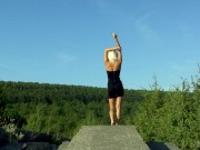 Wild Coed Tullia Touches Herself While Sitting Naked In A Hill! 2/16