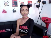 ANAL ONLY Slim hottie Xochi Moon has her bootyhole drilled by a huge dick 3/16