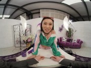 Tiny Asian spinner lets you creampie her pussy in VR 3/16