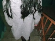 Married Brunette Sucked off her Neighbor in the Stairwell - Black Lynn 13/16