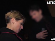 Cum Hungry Bitch Samy Fox Rides Newbie Stud & Jerks Him Off - LETSDOEIT 4/16