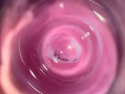 Camera deep inside Mia's teen creamy pussy 15/16