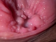 Camera deep inside Mia's teen creamy pussy 16/16