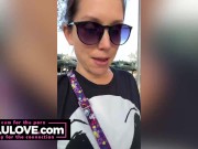 Babe eating her favorite snacks during Disney Xmas party trip & frustrations with catfish romance scammers - Lelu Love 3/16