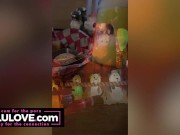 Babe eating her favorite snacks during Disney Xmas party trip & frustrations with catfish romance scammers - Lelu Love 9/16