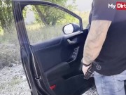 MyDirtyHobby - Hot Pink Hair Babe sexyrachel846 Comes Out Of The Car And Sucks Her BF's Dick 2/16