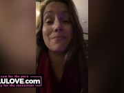 HUGE cumshot and bows on my naked body plus behind scenes Xmas & XXXmas adventures - Lelu Love 10/16