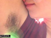 Hairy Brunette Spreads Pussy in Forest 3/16