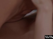 Sexy blonde gives a sensual massage to a lesbian first timer 1/16