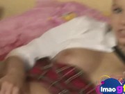 Hot Brunette pussy in uniform 12/16