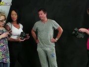 CFNM voyeurs taking pics of throating 2/16