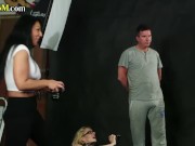 CFNM voyeurs taking pics of throating 4/16