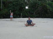 MEDITATION ON THE BEACH, DEEP BLOWJOB FROM A STRANGER! 1/16