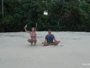 MEDITATION ON THE BEACH, DEEP BLOWJOB FROM A STRANGER! 2/16