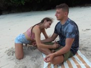 MEDITATION ON THE BEACH, DEEP BLOWJOB FROM A STRANGER! 6/16