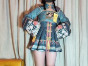 【Naimi Masturbation Series】Chinese Vampire Girl plays with Dragon Dildo - 奶咪小僵尸双穴插入自慰高潮 1/16