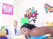 TRUE ANAL Beautiful ebony babe Cali Caliente has her ass fucked and filled with cum 16/16