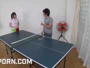 Big natural tits sexy girl want fuck on the ping pong table 7/16