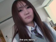Japanese Gyaru Cosplaying As Student Meets an Old Man with a Camera for a Love Hotel Quickie 3/16